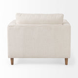 Loretta Cream Fabric Chair W/ Two Bolster Cushions by Mercana at Eve Furniture