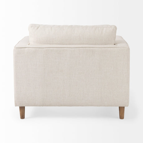 Loretta Cream Fabric Chair W/ Two Bolster Cushions by Mercana at Eve Furniture