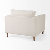 Loretta Cream Fabric Chair W/ Two Bolster Cushions by Mercana at Eve Furniture