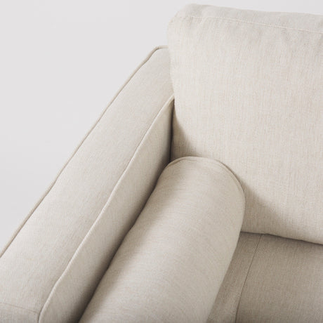 Loretta Cream Fabric Chair W/ Two Bolster Cushions by Mercana at Eve Furniture