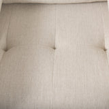 Loretta Cream Fabric Chair W/ Two Bolster Cushions by Mercana at Eve Furniture