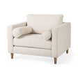 Loretta Cream Fabric Chair W/ Two Bolster Cushions by Mercana at Eve Furniture
