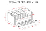 Loretta Gray Twin Daybed by Crown Mark at Eve Furniture