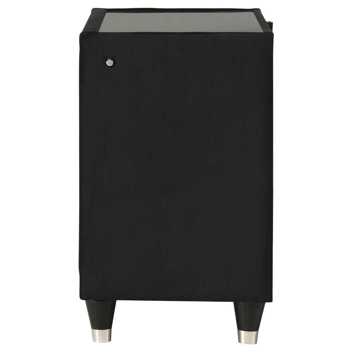 Lorient Black 2-drawer LED Nightstand with USB by Coaster at Eve Furniture