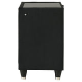 Lorient Black 2-drawer LED Nightstand with USB by Coaster at Eve Furniture