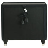 Lorient Black 2-drawer LED Nightstand with USB by Coaster at Eve Furniture