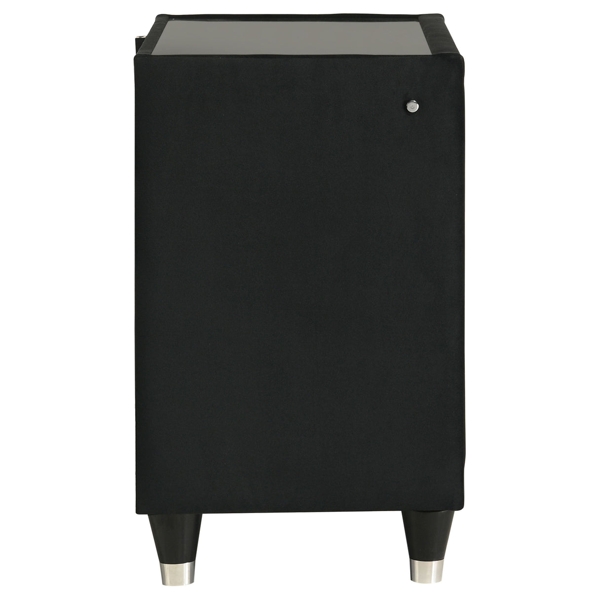 Lorient Black 2-drawer LED Nightstand with USB by Coaster at Eve Furniture
