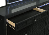 Lorient Black 4-Piece Eastern King Bedroom Set by Coaster at Eve Furniture
