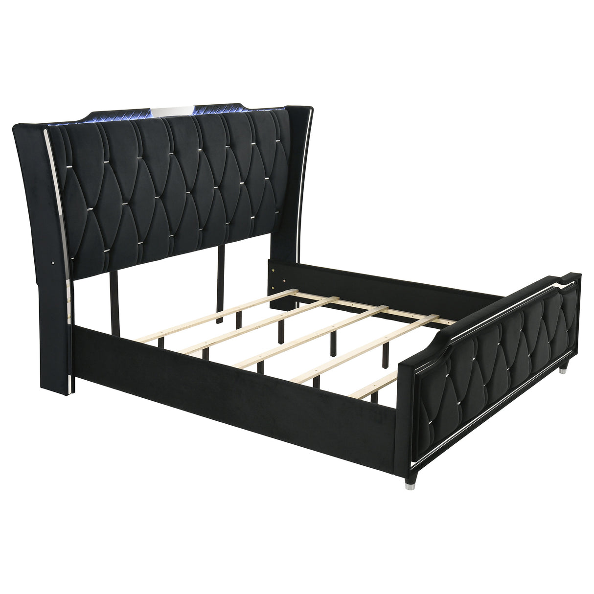 Lorient Black 4-Piece Eastern King Bedroom Set by Coaster at Eve Furniture