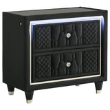 Lorient Black 4-Piece Eastern King Bedroom Set by Coaster at Eve Furniture