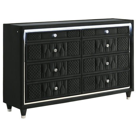 Lorient Black 4-Piece Eastern King Bedroom Set by Coaster at Eve Furniture