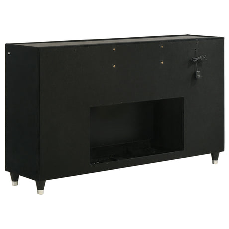 Lorient Black 4-Piece Eastern King Bedroom Set by Coaster at Eve Furniture