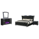 Lorient Black 4-piece Queen Bedroom Set by Coaster at Eve Furniture