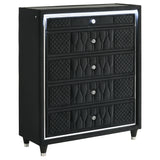 Lorient Black 5-drawer LED Chest of Drawers by Coaster at Eve Furniture