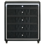 Lorient Black 5-drawer LED Chest of Drawers by Coaster at Eve Furniture