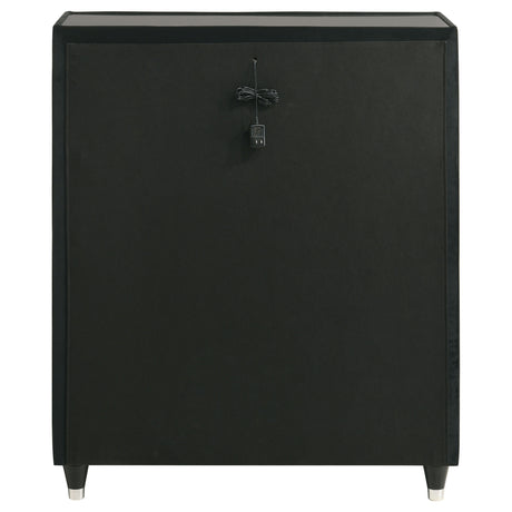 Lorient Black 5-drawer LED Chest of Drawers by Coaster at Eve Furniture