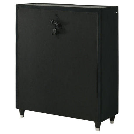 Lorient Black 5-drawer LED Chest of Drawers by Coaster at Eve Furniture