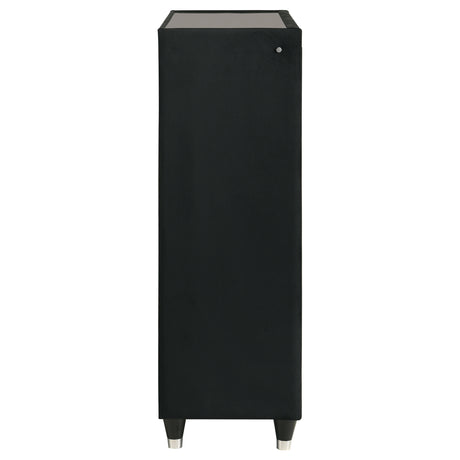 Lorient Black 5-drawer LED Chest of Drawers by Coaster at Eve Furniture
