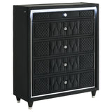 Lorient Black 5-Piece Eastern King Bedroom Set by Coaster at Eve Furniture