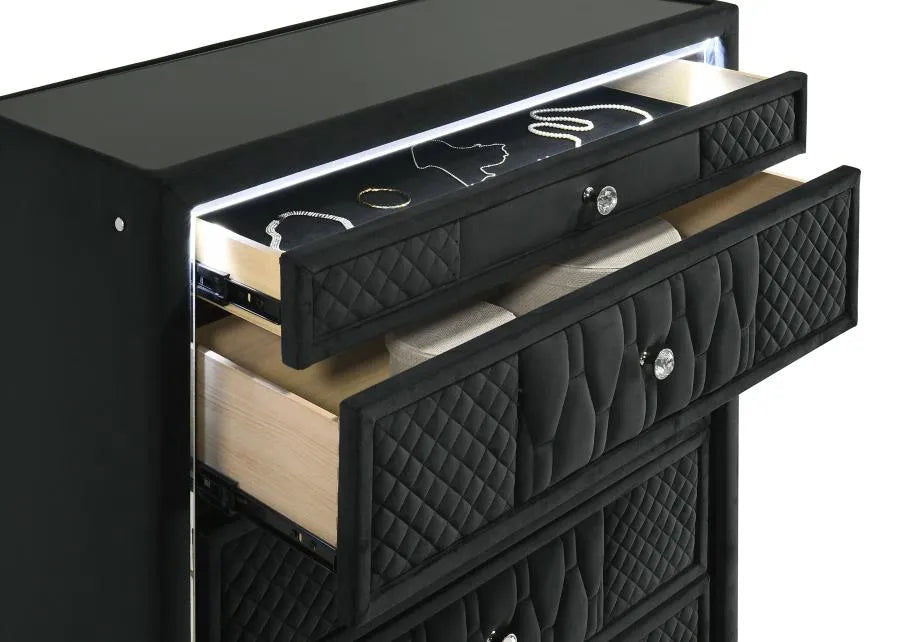 Lorient Black 5-piece Queen Bedroom Set by Coaster at Eve Furniture
