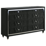 Lorient Black 8-drawer LED Bedroom Dresser Cabinet by Coaster at Eve Furniture