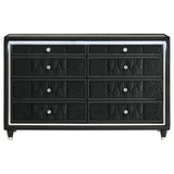 Lorient Black 8-drawer LED Bedroom Dresser Cabinet by Coaster at Eve Furniture