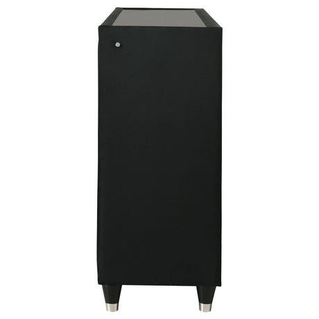 Lorient Black 8-drawer LED Bedroom Dresser Cabinet by Coaster at Eve Furniture