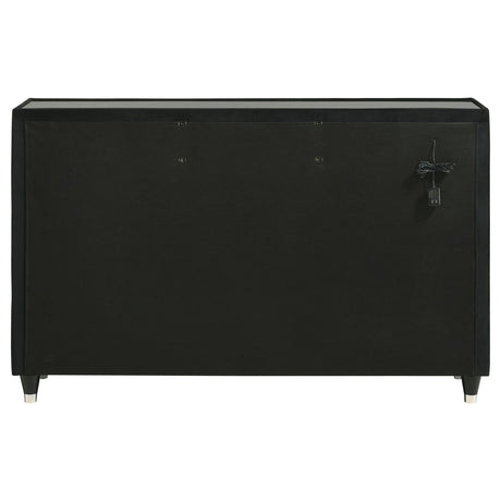 Lorient Black 8-drawer LED Bedroom Dresser Cabinet by Coaster at Eve Furniture