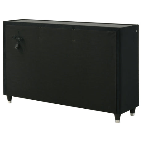 Lorient Black 8-drawer LED Bedroom Dresser Cabinet by Coaster at Eve Furniture