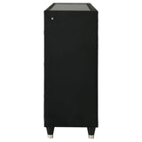 Lorient Black 8-drawer LED Bedroom Flame Box Dresser by Coaster at Eve Furniture