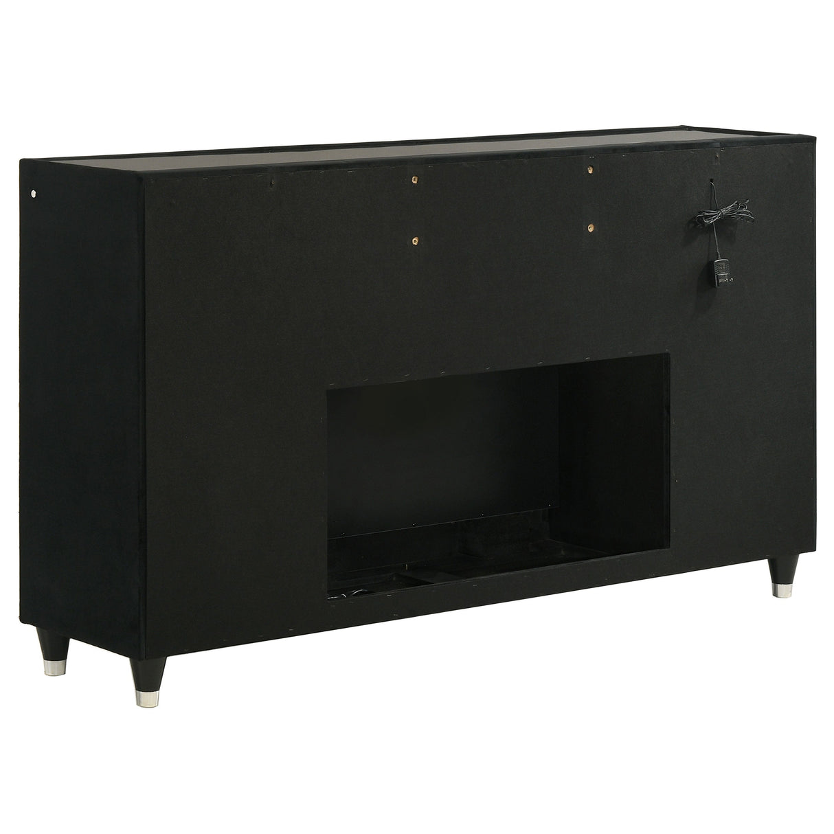 Lorient Black 8-drawer LED Bedroom Flame Box Dresser by Coaster at Eve Furniture