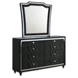 Lorient Black 8-drawer LED Dresser with Mirror by Coaster at Eve Furniture