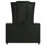 Lorient Black 8-drawer LED Dresser with Mirror by Coaster at Eve Furniture
