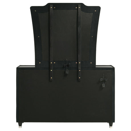 Lorient Black 8-drawer LED Dresser with Mirror by Coaster at Eve Furniture