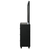 Lorient Black 8-drawer LED Flame Box Dresser and Mirror by Coaster at Eve Furniture