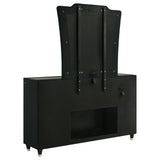 Lorient Black 8-drawer LED Flame Box Dresser and Mirror by Coaster at Eve Furniture