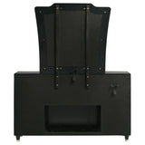 Lorient Black 8-drawer LED Flame Box Dresser and Mirror by Coaster at Eve Furniture