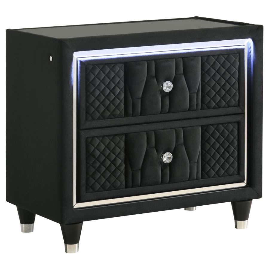 Lorient Black/Silver 4-Piece Queen Bedroom Set by Coaster at Eve Furniture