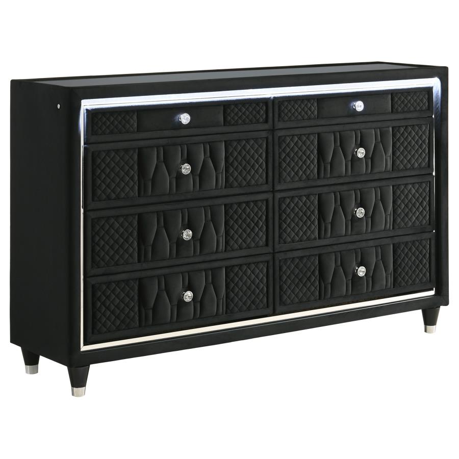 Lorient Black/Silver 4-Piece Queen Bedroom Set by Coaster at Eve Furniture