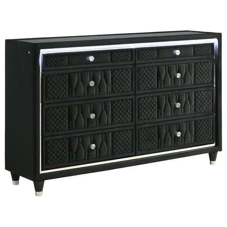 Lorient Black/Silver 4-Piece Queen Bedroom Set by Coaster at Eve Furniture