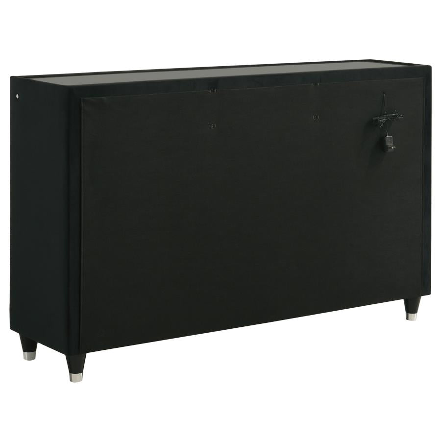 Lorient Black/Silver 4-Piece Queen Bedroom Set by Coaster at Eve Furniture