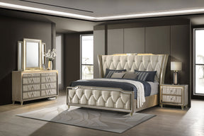 Lorient Ivory and Camel 4-Piece California King Bedroom Set by Coaster at Eve Furniture
