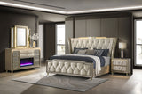 Lorient Ivory and Camel 4-Piece California King Bedroom Set by Coaster at Eve Furniture