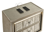 Lorient Ivory/Camel 2-drawer LED Nightstand with USB by Coaster at Eve Furniture