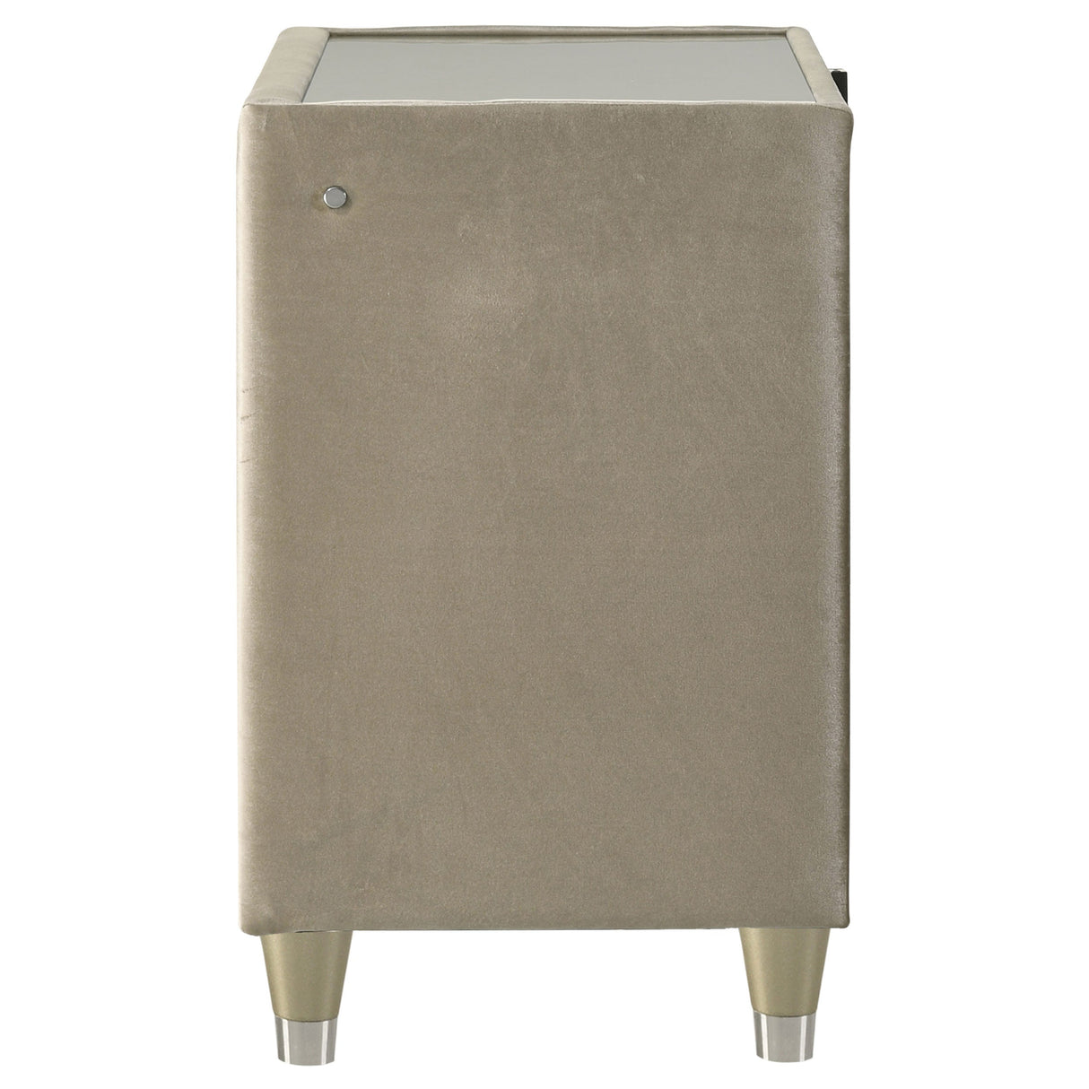 Lorient Ivory/Camel 2-drawer LED Nightstand with USB by Coaster at Eve Furniture