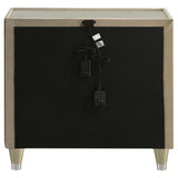 Lorient Ivory/Camel 2-drawer LED Nightstand with USB by Coaster at Eve Furniture