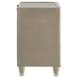 Lorient Ivory/Camel 2-drawer LED Nightstand with USB by Coaster at Eve Furniture