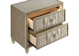 Lorient Ivory/Camel 2-drawer LED Nightstand with USB by Coaster at Eve Furniture