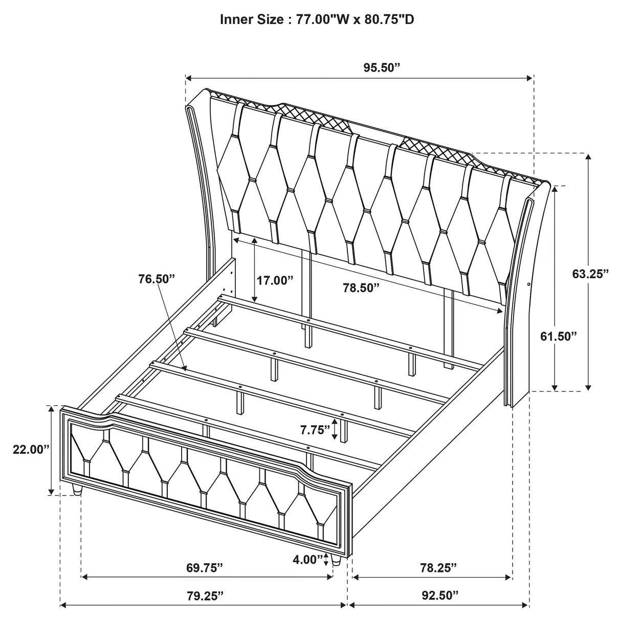 Lorient Ivory/Camel 4-piece Eastern King Bedroom Set by Coaster at Eve Furniture