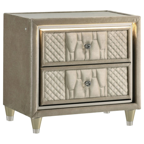 Lorient Ivory/Camel 4-piece Eastern King Bedroom Set by Coaster at Eve Furniture